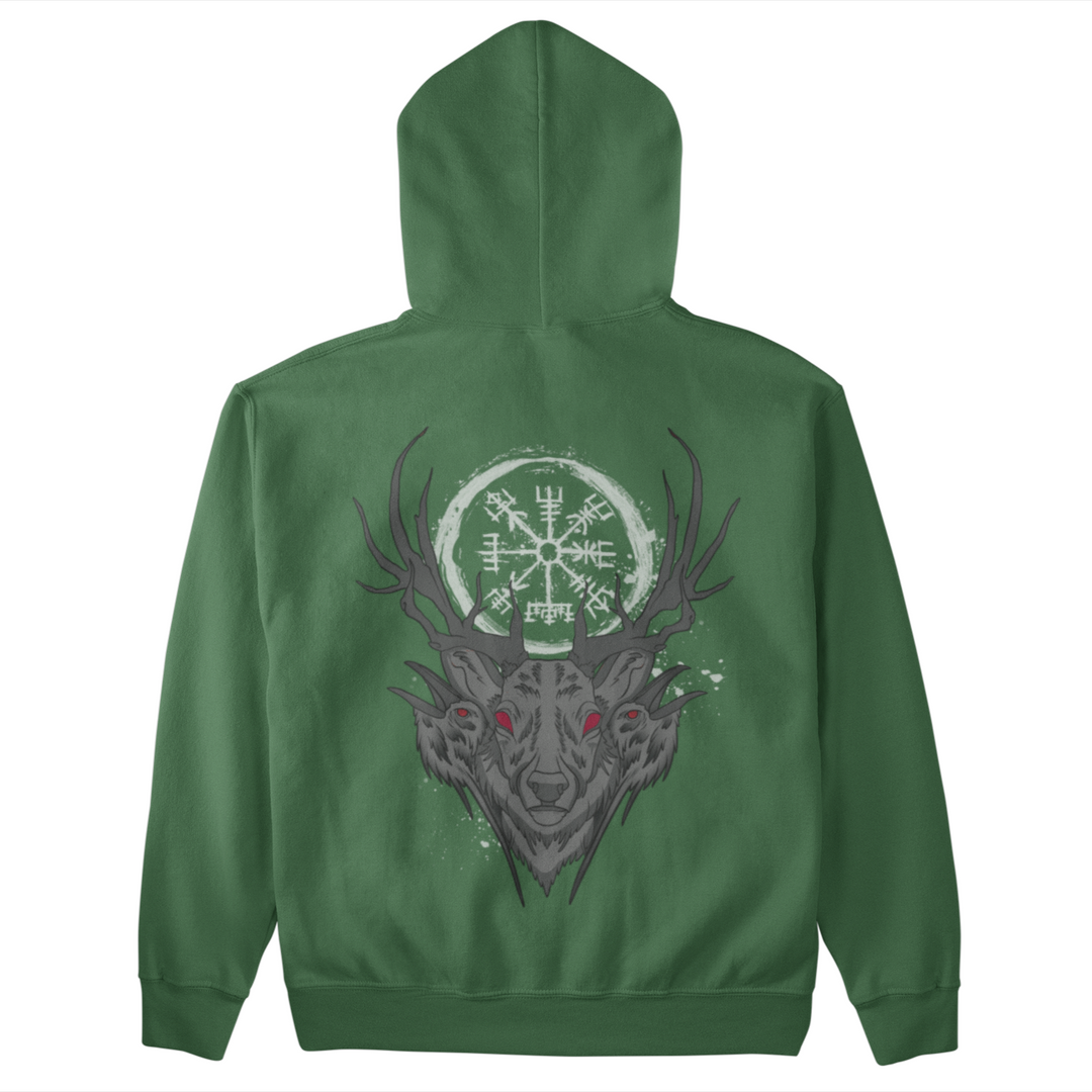 Viking Deer  - Unisex Organic Hoodie