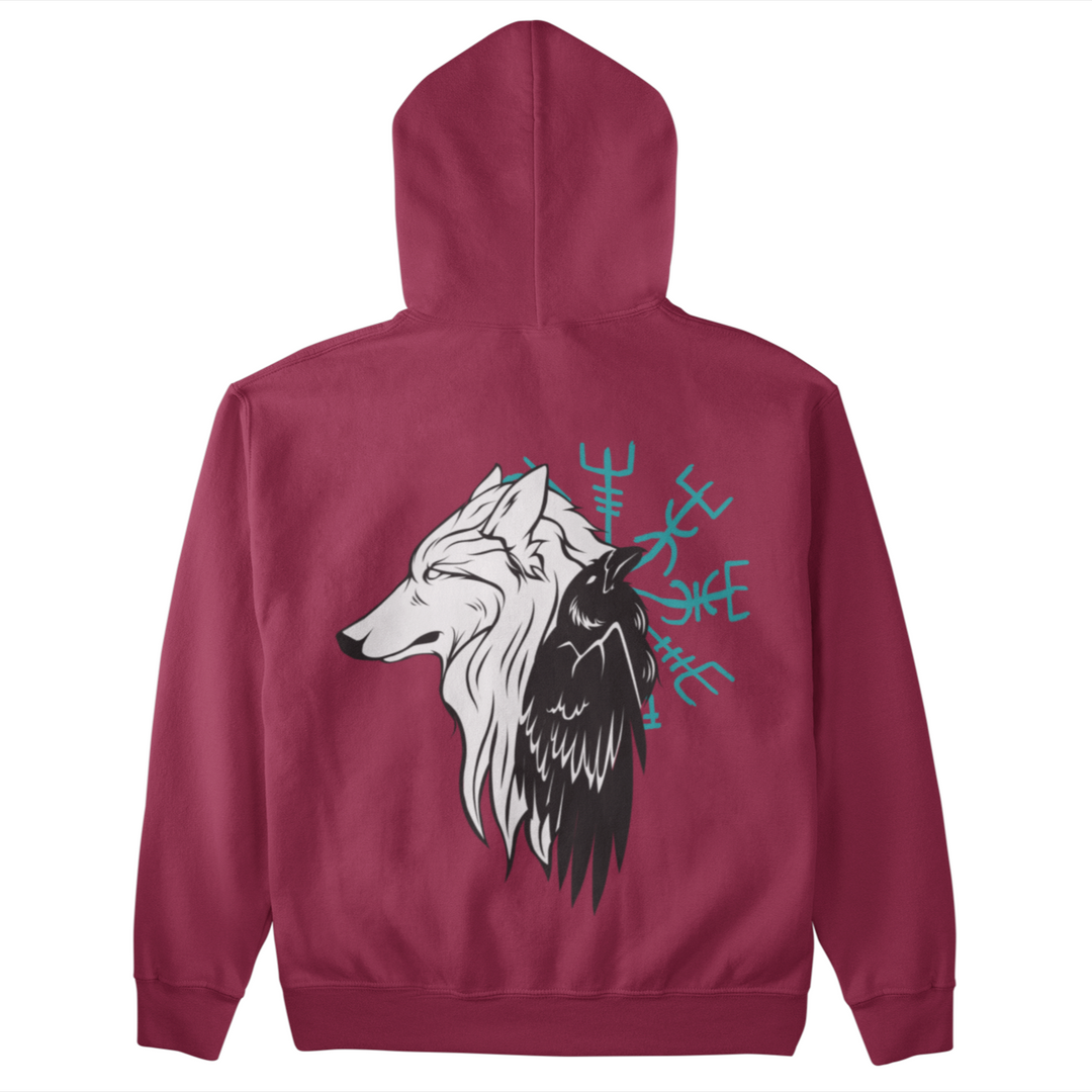 Wolf Raven  - Unisex Kapuzenpullover Hoodie