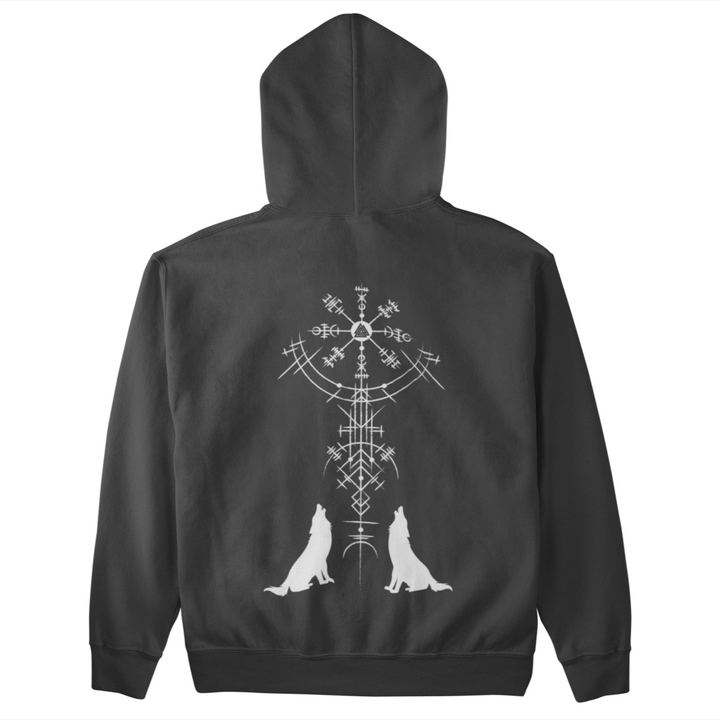 Wölfe Vegvisir  - Unisex Organic Hoodie