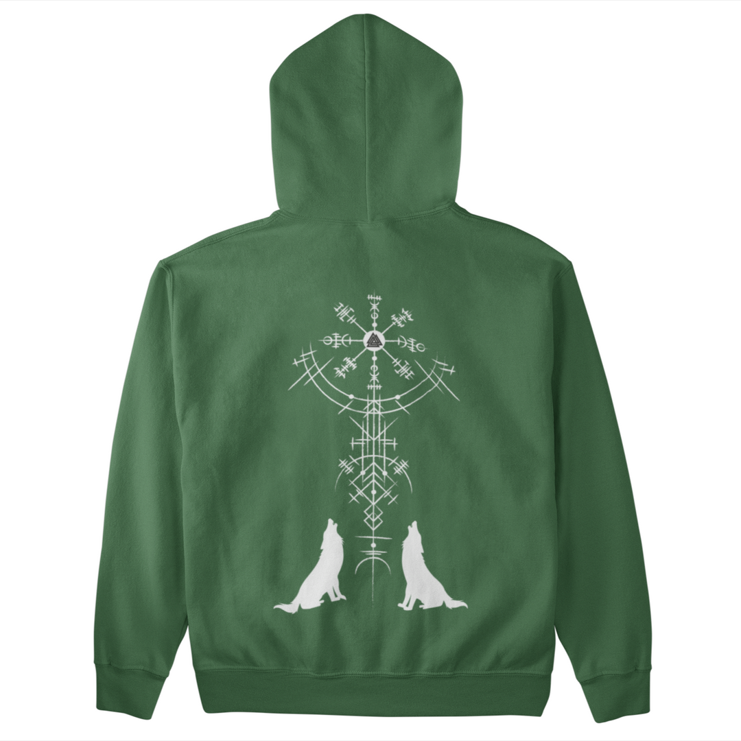 Wölfe Vegvisir  - Unisex Organic Hoodie