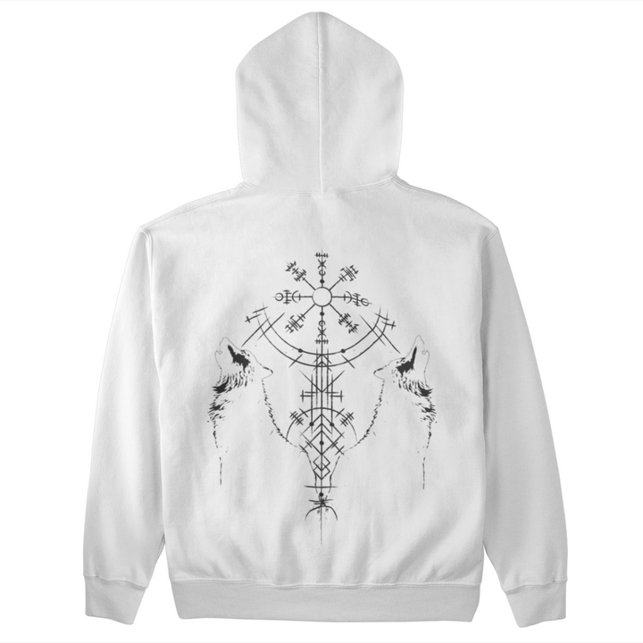 Wölfe Vegvisir  - Unisex Kapuzenpullover Hoodie