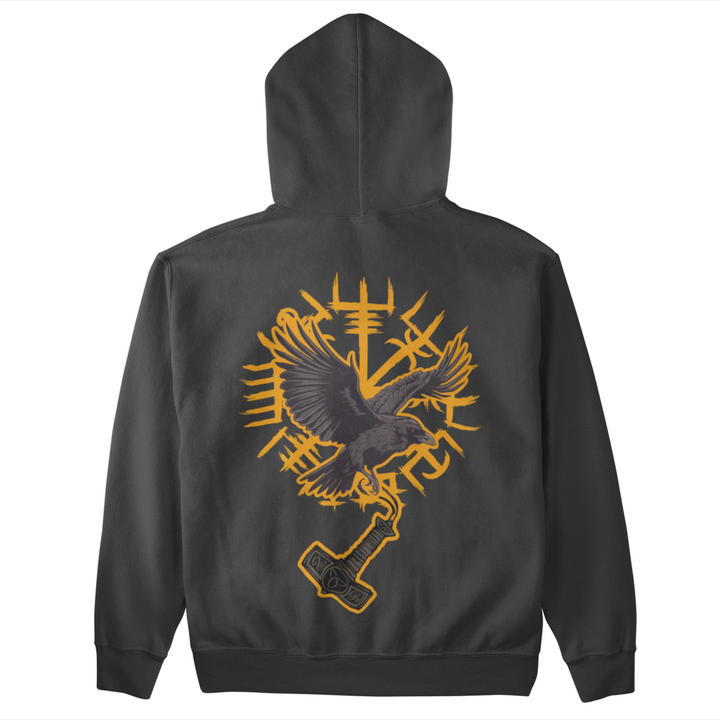 Rabe mit Hammer  - Unisex Organic Hoodie