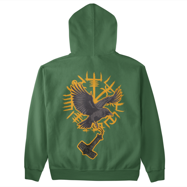 Rabe mit Hammer  - Unisex Kapuzenpullover Hoodie