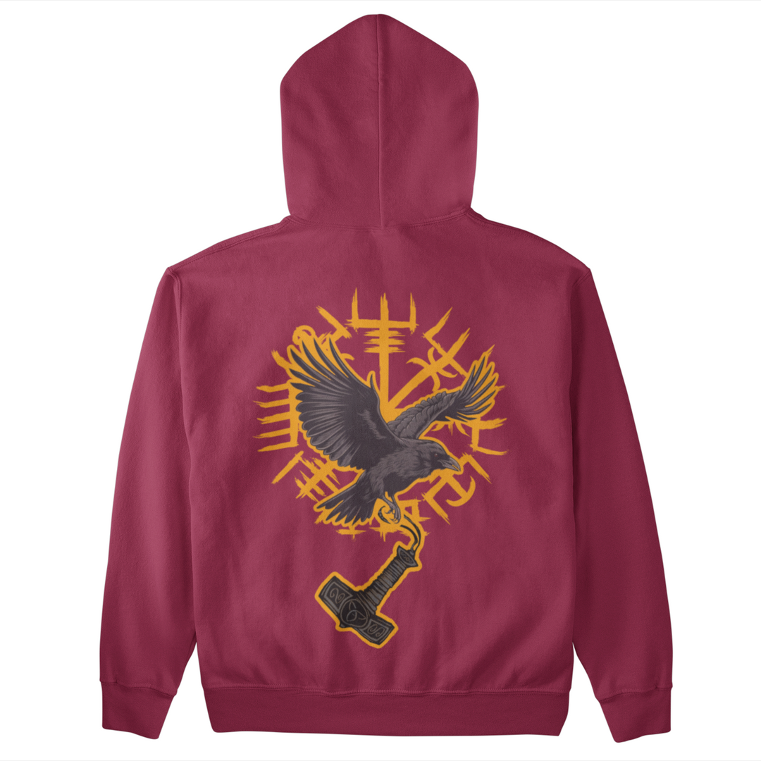 Rabe mit Hammer  - Unisex Kapuzenpullover Hoodie