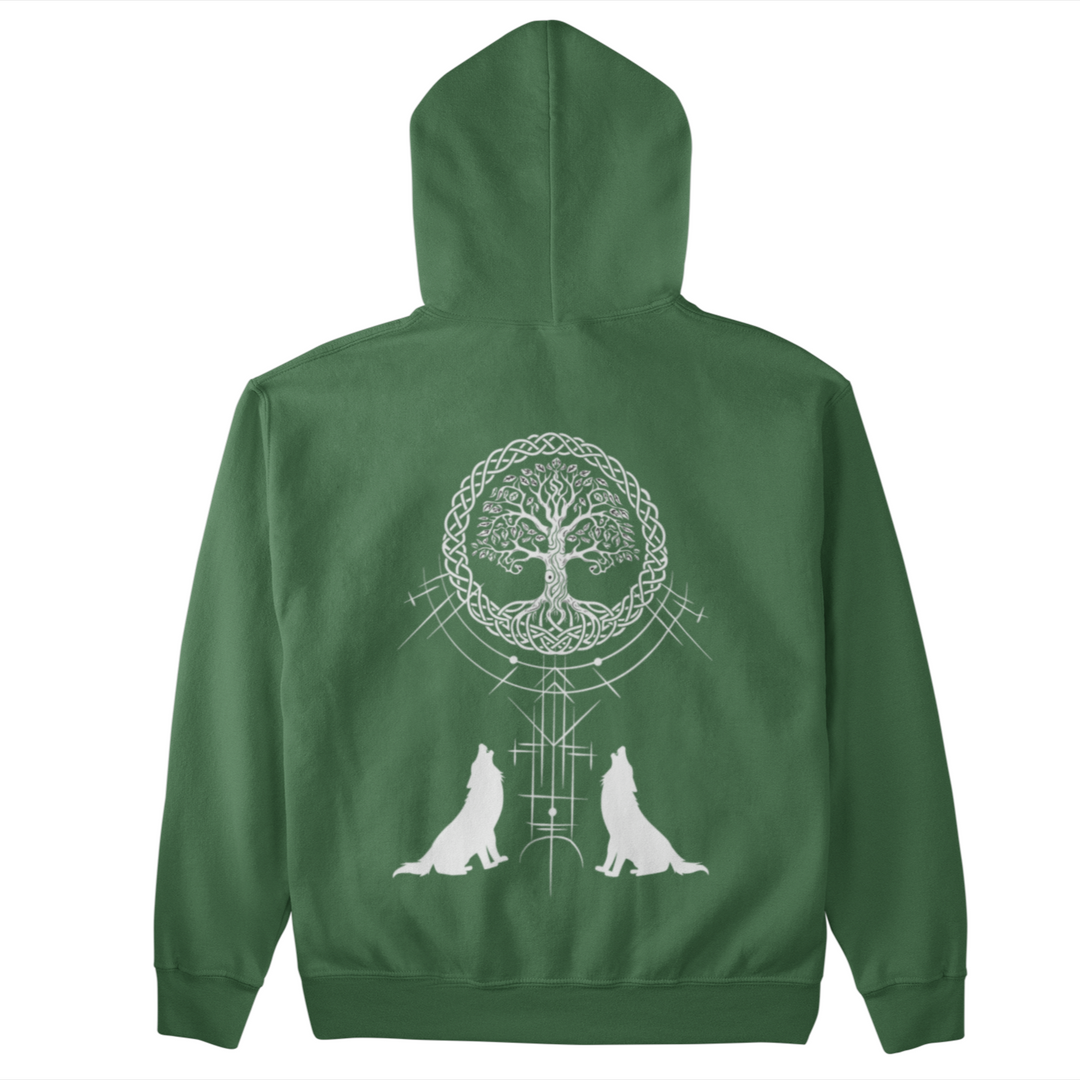 Wölfe Yggdrasil  - Unisex Organic Hoodie