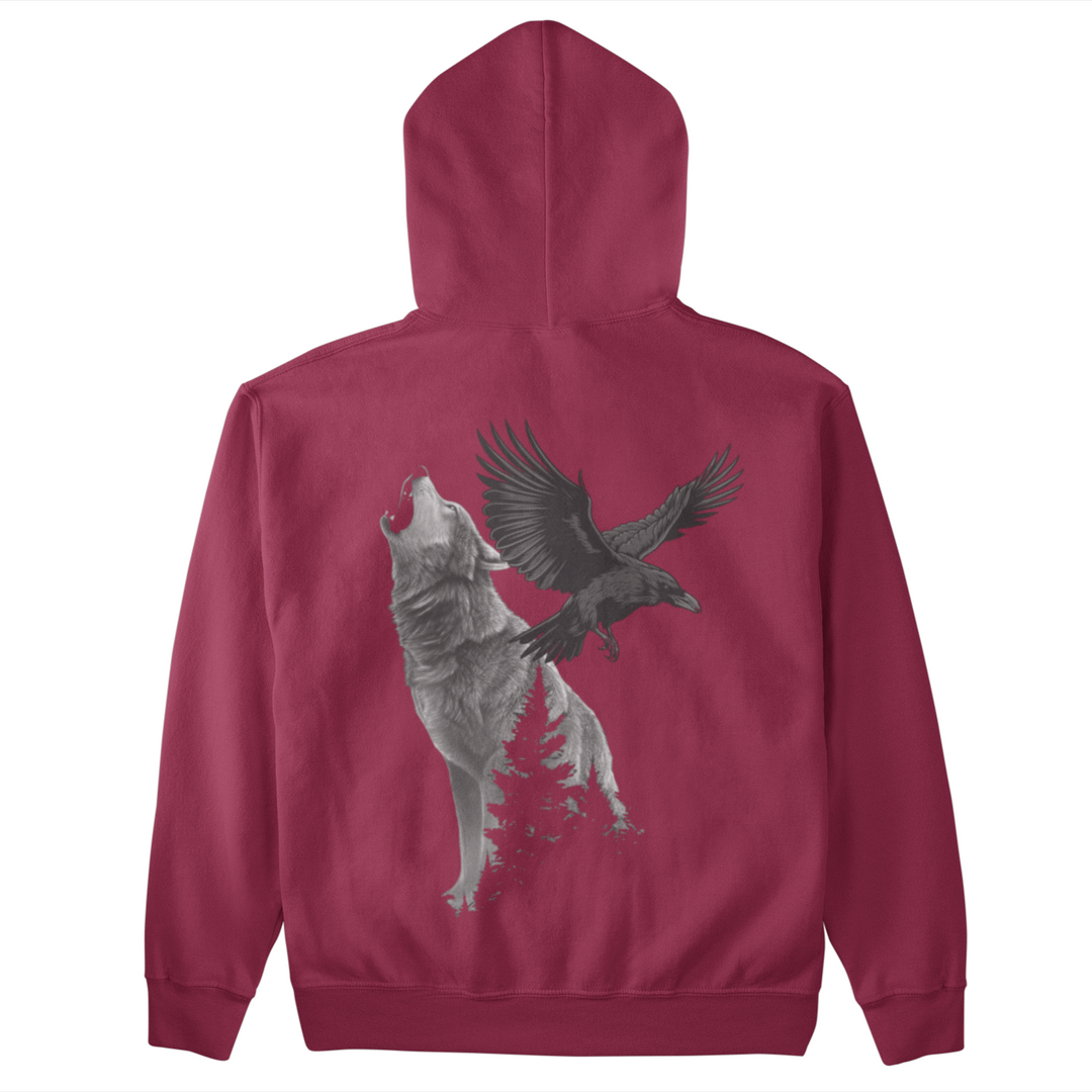 Wolf Rabe  - Unisex Kapuzenpullover Hoodie