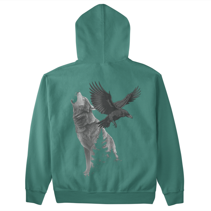 Wolf Rabe  - Unisex Kapuzenpullover Hoodie