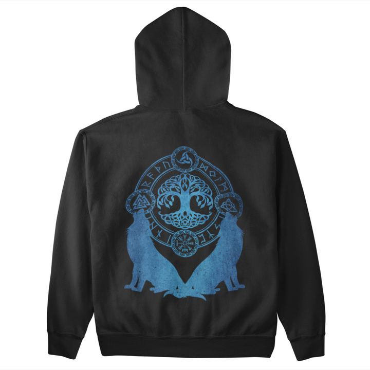 Wölfe Yggdrasil  - Unisex Kapuzenpullover Hoodie