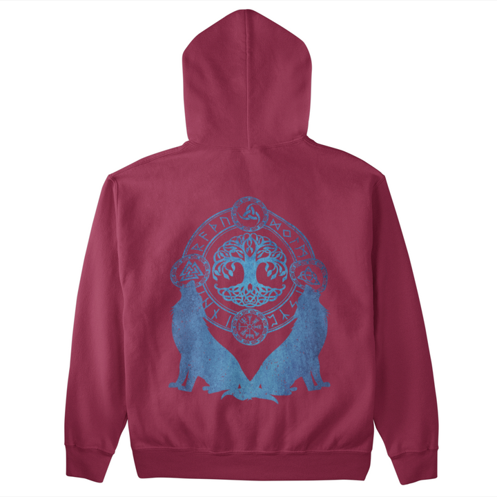 Wölfe Yggdrasil  - Unisex Kapuzenpullover Hoodie