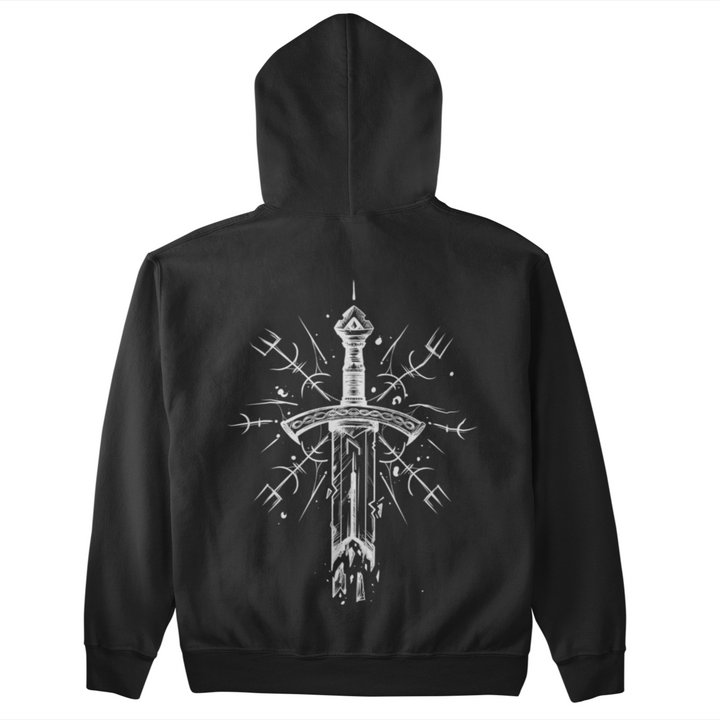 Vegvisir sword  - Unisex Organic Hoodie