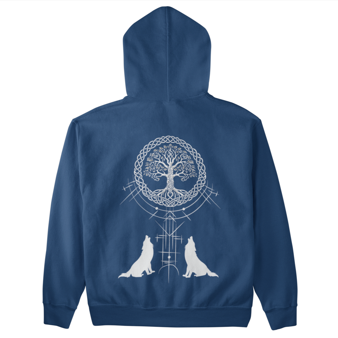 Wölfe Yggdrasil  - Unisex Organic Hoodie