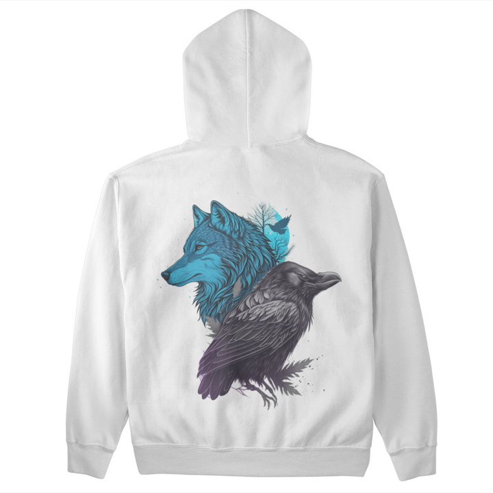 Wolf Raven  - Unisex Organic Hoodie