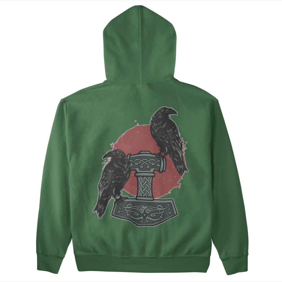 Hugin &amp; Munin - Unisex Organic Hoodie