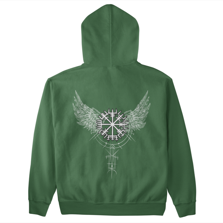 Valkyrie Wings Vegvisir - Unisex Organic Hoodie