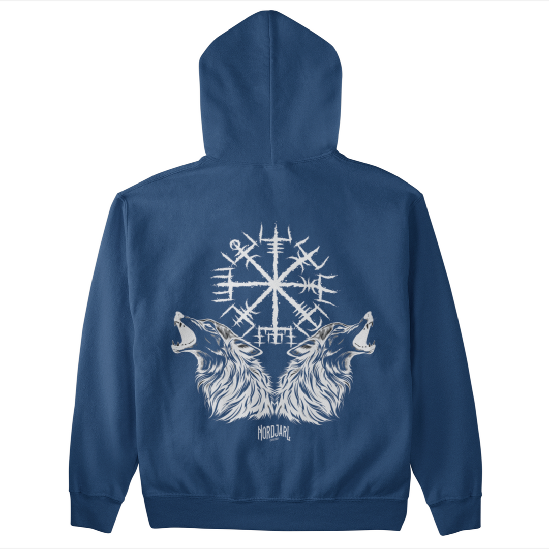 Wolves Vegvisir - Sweat à capuche biologique unisexe