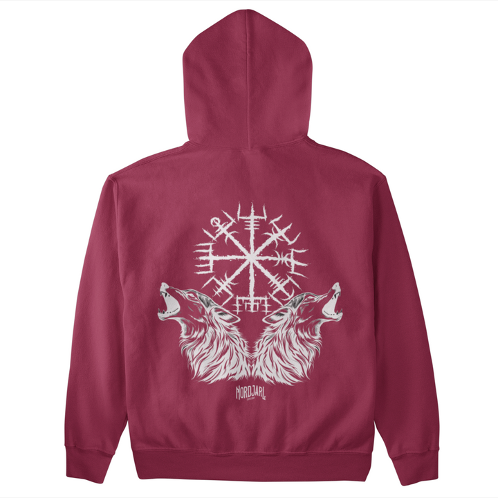 Wolves Vegvisir - Sweat à capuche biologique unisexe