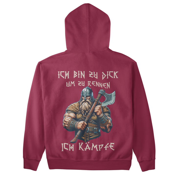 Zu dick um zu rennen   - Unisex Kapuzenpullover Hoodie