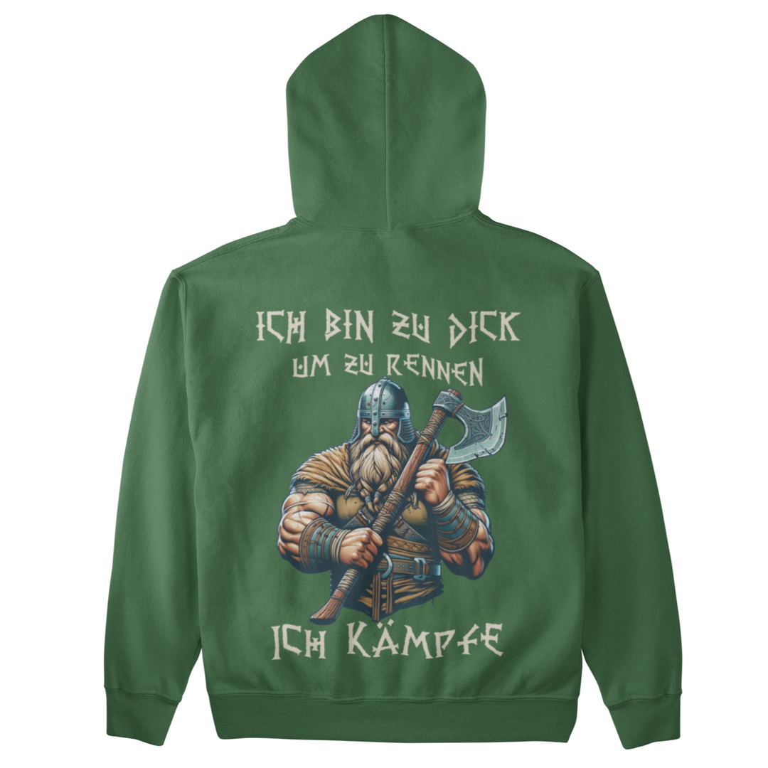 Zu dick um zu rennen   - Unisex Kapuzenpullover Hoodie