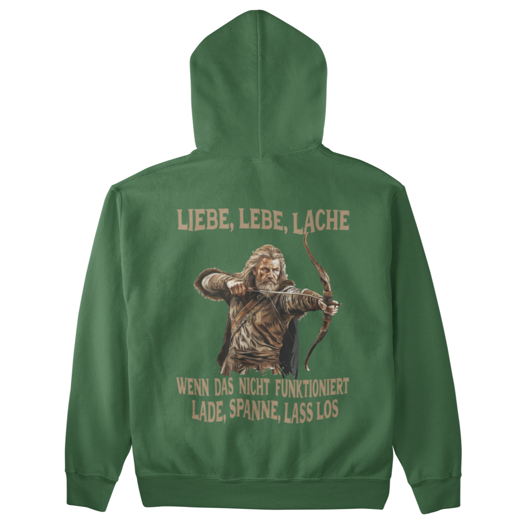 Liebe lebe Lache   - Unisex Kapuzenpullover Hoodie