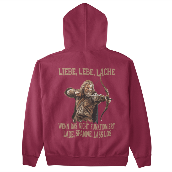 Liebe lebe Lache   - Unisex Kapuzenpullover Hoodie