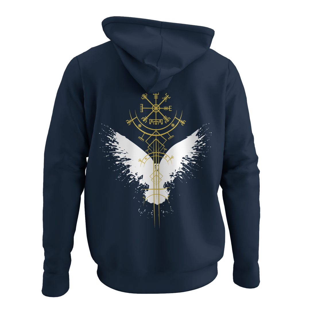 Raven Viking Compass - Zip Hoodie