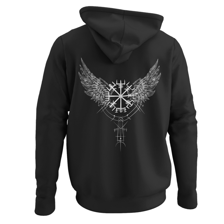 Valkyrie Wings Vegvisir - Sweat à capuche zippé