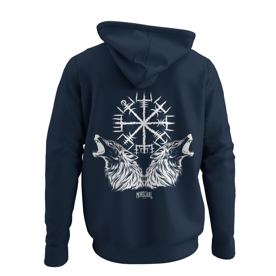 Wölfe Vegvisir  - Zip-Hoodie