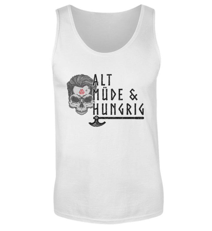 Alt Müde Hungrig White  - Herren Tanktop