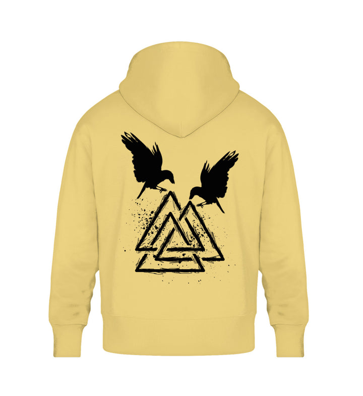 Raben Valknut   - Unisex Oversized Organic Hoodie