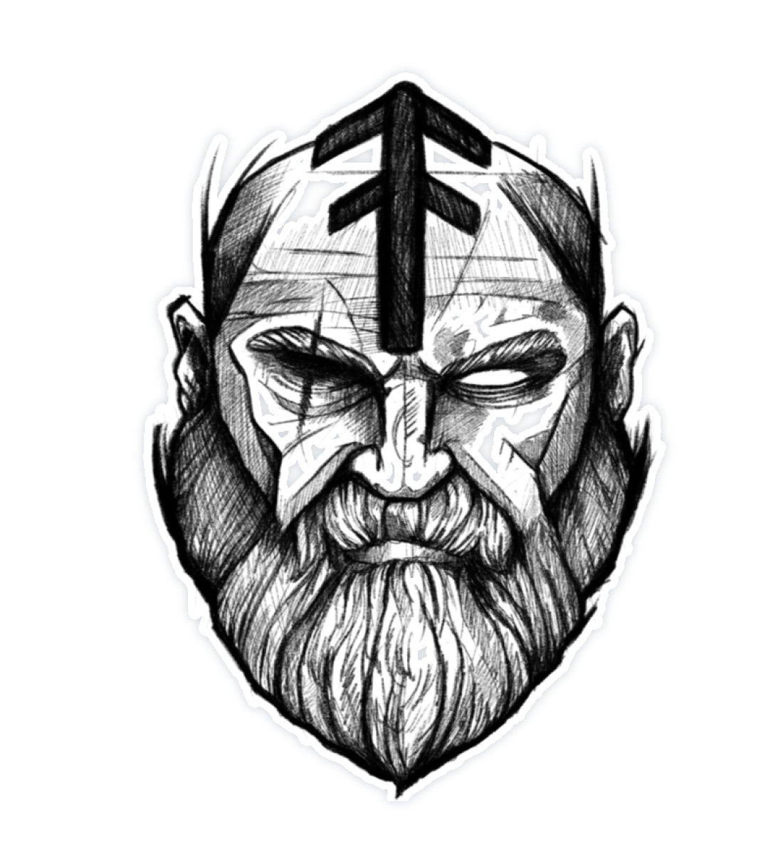 Odin | Sticker (5 x 5 cm) - nordjarl.de – Nordjarl